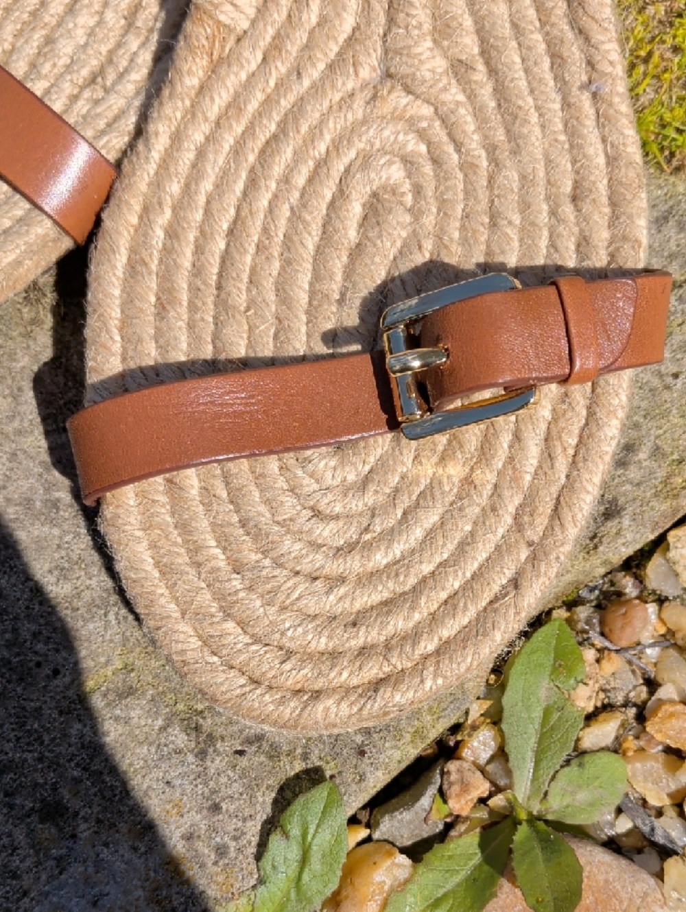 Michael Kors Tan Leather Espadrille Flat Summer Sandals - Picture 2 of 12